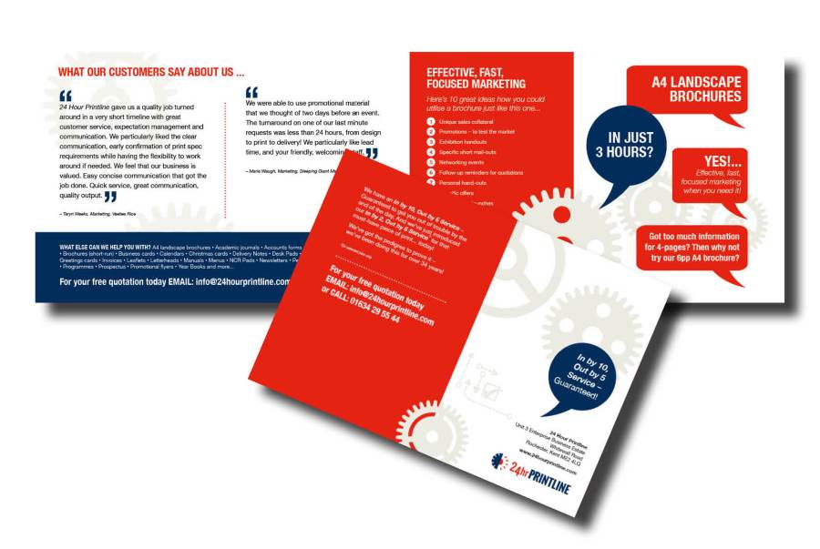 Examples of brochure and folder printing